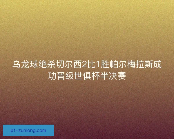 乌龙球绝杀切尔西2比1胜帕尔梅拉斯成功晋级世俱杯半决赛